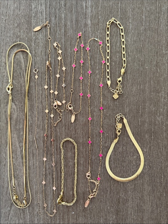 Gorjana Jewelry - Gold Tone Women's assortment of jewelry. Necklaces and bracelets